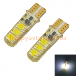 Светодиодная лампа T10 6SMD 5050 Silicone cover + обманка